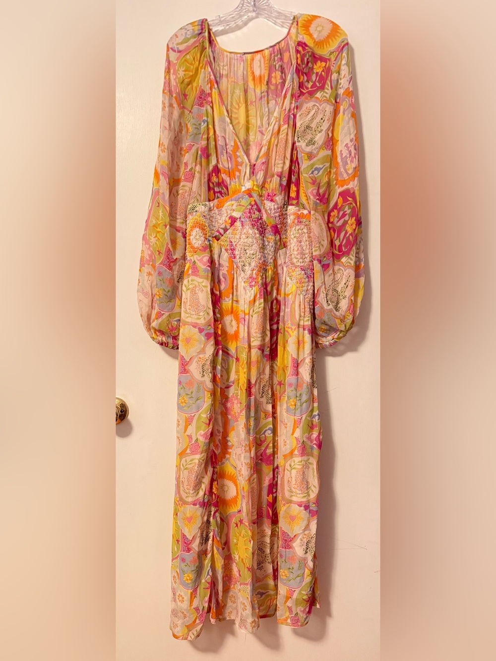 Never Fully Dressed Mosaic Reign Dress 22 Plus Pink Orange Floral Fun Print Cute
